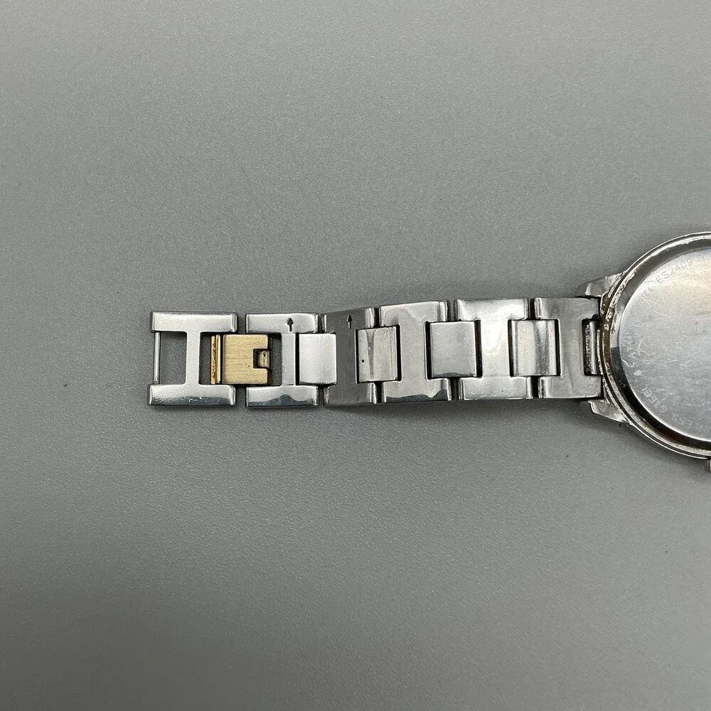 Fossil Jesse ES2409 Womens Watch 34mm Two Tone Crystal Bezel New Battery